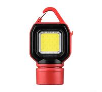 Mini lampe de poche porte-clés multi-mode, lumière LED rechargeable par USB avec faisceaux rouge/blanc, lanterne portable étanche IPX4 pour camping en plein air et sécurité (rouge)