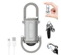 Mini lampe de poche porte-clés super lumineuse 1200 lm - Étanche - Mini lampe de poche LED - Petit porte-clés - Lampe de poche LED rechargeable - Pour petit cadeau, camping, extérieur - Gris