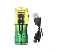 Mini lampe de poche rechargeable par USB avec résistance à l'eau et design compact, excellent choix pour les randonneurs et les campeurs nécessitant un éclairage fiable (vert galvanisé)