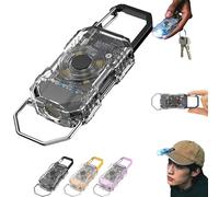 Mini lampe de poche rechargeable par USB C, 200 lumens, lampe de travail COB 6 modes d'éclairage, lumière légère à clipser pour la marche, la recherche et la randonnée (noir)