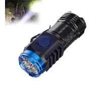 Mini lampe de poche Three-Eyed Monster, Three-Eyed Monster Mini Flash Super Power Flash, Mini lampe de poche de poche, Lampes de poche LED rechargeables High Lumens, Strong Light Portable (Noir)