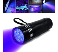 Mini Lampe De Poche Ultraviolette À 9 Led, Torche Imperméable En Aluminium, Outil D'éclairage Tactique Portable Pour L'extérieur, 4.5v