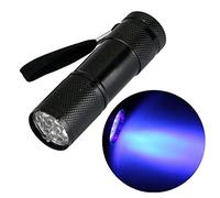 Mini lampe de poche UV 9LED ultraviolette à lampe de poche ultraviolette invisible