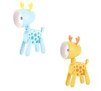 Mini lampe de table chien LED lampe de bureau mignon petit support de téléphone dinosaure veilleuse animal réglable dessin animé lampe de lecture cadeau pour étudiants enfants (chaton moucheté, 2