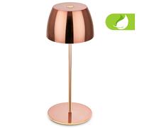 BRILONER - Mini lampe de table LED sans fil IP44 avec Touch, variateur continu, batterie & source lumineuse interchangeables, lampe de chevet, salon, 8x20 cm (DxH), or rose brillant