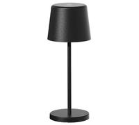 Mini lampe de table touch sans fil en aluminium noir LED MINI BLACK blanc dimmable H22cm