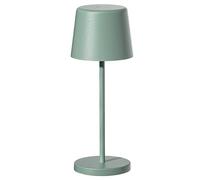 Mini lampe de table touch sans fil en aluminium vert LED MINI OLIVE blanc dimmable H22cm