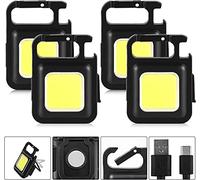 Mini lampe de travail LED Aicharynic 4 pièces lampes d'inspection rechargeables lampe de travail portable étanche lampe de poche mécanique pour camping réparation d'urgence