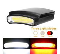 Mini Lampe Frontale À Led Cob, Stroboscope Rouge, Lumière D'urgence, Casquette De Camping, Mains Libres