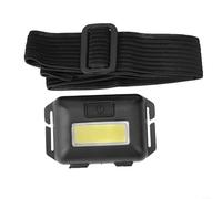 Mini lampe frontale COB LED pour le sport, légère, sangle réglable, et 3 modes pour une meilleure visibilité d'activité (noir)