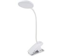 PURElite Lampe loupe à pince - Lampe de table et lampe de bureau rechargeable, lumière LED flexible, col réglable et pince inclus, ampoules à lumière naturelle pour la lecture, la couture, l'artisanat