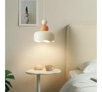 Mini Lampe Suspendue Japonaise Crémeuse de Chevet, Petite Lampe Suspendue Moderne de Chambre À Coucher de Ferme, Lampe Suspendue de Plafond Créative En Forme de Gourde Pour Restaurant, Bar, Salle À Ma