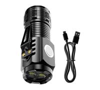Mini lampe torche - Lumière imperméable brillante rechargeable de 8 x 3 x 2,6 cm | Lampe torche LED compacte avec clip et base magnétique pour camping, randonnée, course, survie, nuit en plein air