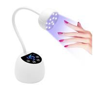 Mini Lampe UV Ongles, Écran LCD, Capteur Intelligent Automatique, Lampe UV LED 36w Pour Ongles en Gel, 12pcs Perles Led Avec Double Source de LumièRe, à Utiliser à la Maison et en Salon (Blanc)