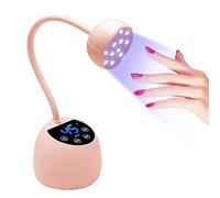 Mini Lampe UV Ongles, Écran LCD, Capteur Intelligent Automatique, Lampe UV LED 36w Pour Ongles en Gel, 12pcs Perles Led Avec Double Source de LumièRe, à Utiliser à la Maison et en Salon (Rose)
