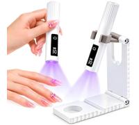 Mini Lampe UV Ongles Gel LED Portable avec Support Rechargeable Séchoir | Lampe UV pour Vernis Gel avec Minuterie 30s/60s, Affichage LED, USB-C, Séchage Rapide, Manucure Maison Voyage Professionnel