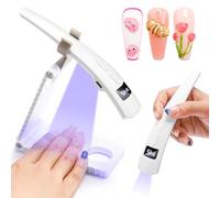 Mini Lampe UV Ongles Gel LEDSUUEI, [2-en-1 Dual-Zone] Lampe UV Ongles Semi Permanent Rechargeable 400mAh avec Écran LED, Machine UV LED pour Ongle Séchage Flash, Manucure DIY Domicile &Voyage