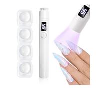 Mini Lampe UV Ongles Gel LEDSUUEI,【Longue Durée】Rechargeable Lampe UV Ongles Semi Permanent, Embout Silicone & Écran LCD, Machine UV LED pour Ongles Séchage Flash pour Vernis Gel, Nail Strip, Voyage