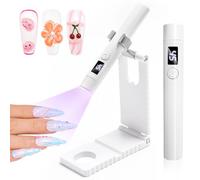 Mini Lampe UV Ongles Gel LEDSUUEI,【Longue Durée】Rechargeable Lampe UV Ongles Semi Permanent, Support & Écran LCD, Machine UV LED pour Ongles Séchage Flash pour Vernis Gel, Nail Strips, Domicile Voyage