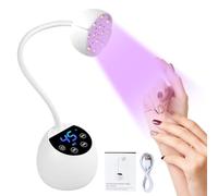 Mini Lampe UV Ongles, Portable Sèche-ongles avec Capteur Automatique Intelligent et 4 Modes de Minuterie, Lampe UV LED 36w pour Ongles en Gel, Séchoir à ongles Séchage Rapide pour Maison et Salon