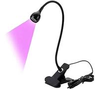 Mini Lampe UV pour Ongles Gel Avec TêTe RéGlable, 3W Lampe Led UV pour Ongles Avec Clip de Fixation, Petite Lampe UV Portable pour Ongles, Lampe USB à Led UV pour Ongles
