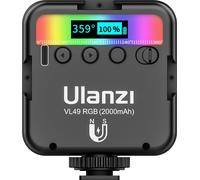Mini lampe vidéo LED RGB, température de couleur réglable, design compact ,Noir