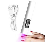 Mini lampes UV pour ongles, lampe à ongles USB, 10,8 x 2,3 x 2,3 cm, rechargeable et portable, affichage numérique, lampe à ongles LED avec 2 modes de synchronisation pour manucure, pédicure et studio
