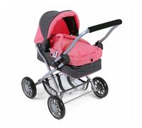 Mini landau à câlins SMARTY anthracite-rose pour poupée