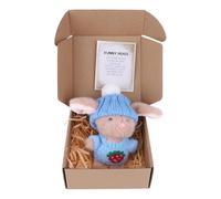 Mini Lapin de Pâques Enveloppé dans une Boîte, Petite Peluche de Lapin de Poche, Amour et Soutien Émotionnel avec Carte d'Inspiration, Soulagement de l'Anxiété, Jouet de Pâques pour Enfants et Adultes