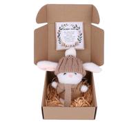 Mini Lapin de Pâques Enveloppé dans une Boîte, Petite Peluche de Lapin de Poche, Amour et Soutien Émotionnel avec Carte d'Inspiration, Soulagement de l'Anxiété, Jouet de Pâques pour Enfants et Adultes