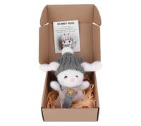 Mini Lapin de Pâques Enveloppé dans une Boîte, Petite Peluche de Lapin de Poche, Amour et Soutien Émotionnel avec Carte d'Inspiration, Soulagement de l'Anxiété, Jouet de Pâques pour Enfants et Adultes