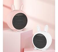 Mini Lapin Design Petit Chauffage Electrique Portable 800W Interrupteur de basculement et Capteur de Protection contre la Surchauffe Basse Haute Qualité Usded dans la Pièce Bureau Bureau de Travail Cu