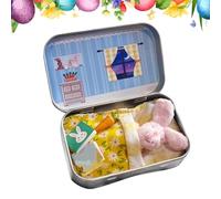 Mini lapin en peluche, jouet de poche mignon, lapin de Pâques en peluche de 6 pouces avec fourrure douce, parfait pour l'adoption d'animaux de compagnie, panier de Pâques, fête d'anniversaire pour enf