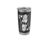 Mini lapin lapin roi de cœurs amusant Pop Art Gobelet isotherme en acier inoxydable double paroi