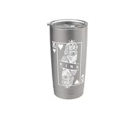 Mini lapin lapin roi de cœurs amusant Pop Art Gobelet isotherme en acier inoxydable double paroi