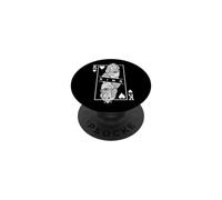 Mini Lapin Lapin Roi de cœurs Amusant Pop Art PopSockets PopGrip Adhésif
