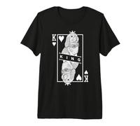 Mini Lapin Lapin Roi de cœurs Amusant Pop Art T-Shirt Haut de Gamme