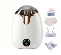 Mini lave-linge à lumière bleue, lave-linge de 13 l avec panier d'essorage, fonctionnement par un bouton, clavier étanche, 2 modes de lavage pour sous-vêtements, chaussettes, serviettes white