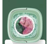 Mini lave-linge avec panier d'essorage et tuyau d'évacuation, seau pliable et portable pour chaussettes