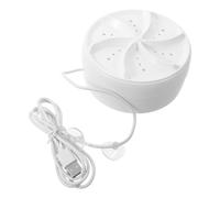 Mini Lave-linge Portable Turbo Électrique pour Voyages et Camping | Plastique Blanc, Système Ultrasonique et Turbine, Fonctionnement Silencieux et Économie D'eau, pour Vêtements Personnels