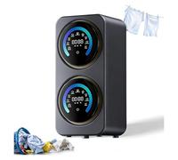 Mini Lave-linge/sèche-linge Professionnel À Double Tambour - Double Cuve En Acier Inoxydable De 3,5 L, 5 Cycles De Lavage Programmables, Séchage À Haute Température, Bureau Portable