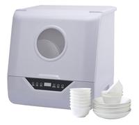 Mini Lave Vaisselle Compact 3 Couverts Sans Raccordement 220V 800W - Lave-Vaisselle De Table Automatique Avec Jets Rotatifs 360°