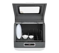 Mini lave-vaisselle de table, 800 W, pour 4 à 6 couverts et 3 modes de nettoyage, jusqu'à une température de 70 °C, pour appartements, dortoirs et camping-cars