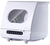 Mini lave-vaisselle de table automatique portable sans plomberie, avec démarrage différé, intérieur en acier inoxydable et étagère à 5 places, pour appartement et bureau