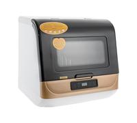 Mini lave-vaisselle de table, avec 3 modes de lavage, contrôle tactile, jusqu'à 20 pièces, petit lave-vaisselle, pour cuisines domestiques, appartements, camping-cars, 45 x 40 x 44,8 cm, doré