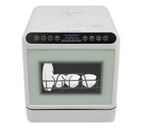 Mini lave-vaisselle de table, avec réservoir d'eau de 6 l, peu encombrant, pour 4 à 6 personnes, séchage à air chaud à 161 °C, 4 programmes, LED, camping, caravane, 46 × 41 × 41 cm