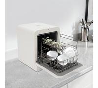 Mini lave-vaisselle de table, compact, portable, pour 3 couverts, avec/sans raccordement d'eau, fonction séchage, portable, compact, pour appartements, dortoirs, camping-cars