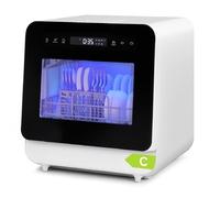 Mini Lave-Vaisselle Pose Libre, 4 Couverts, 6 Programmes, Fonction de Séchage, Réservoir d'eau 5L, 45 cm