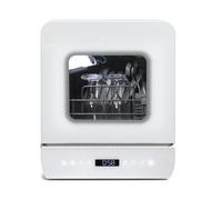 Mini Lave-Vaisselle Pose Libre avec 4 Couverts, 6+2 Programmes, Réservoir d'eau 5 L, Écran LED, 51 cm