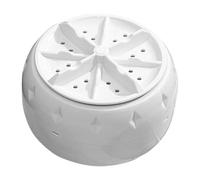 Mini Laveuse à Turbine USB pour Petits Lavages en Voyage | Plastique Blanc, Ventouses Stables, Cordon Adaptateur USB Inclus, pour Camping-espaces Réduits